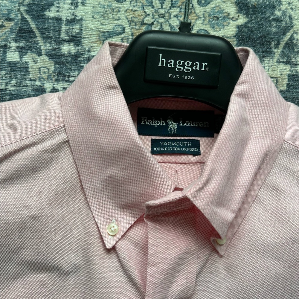 Ralph Lauren Pink Classic Yarmouth Button Down Shirt - Picture 3 of 6